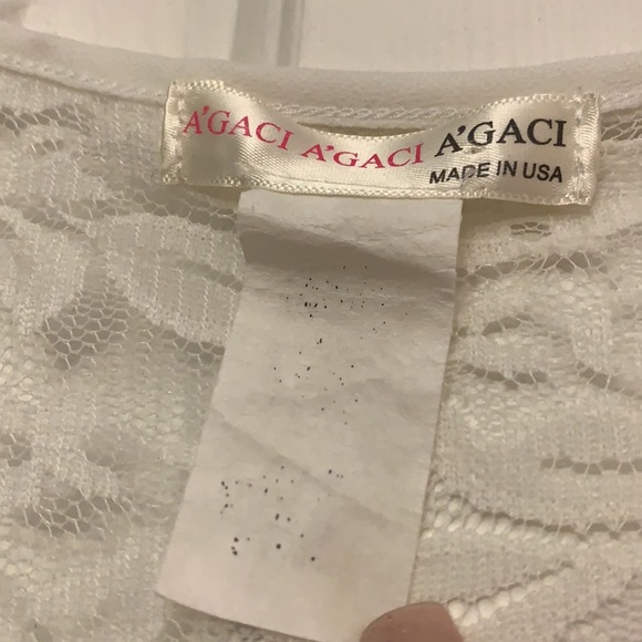 ❤️ 2/$29 Agaci Open sheer blouse wear over something lace accents *measurements - Picture 6 of 12